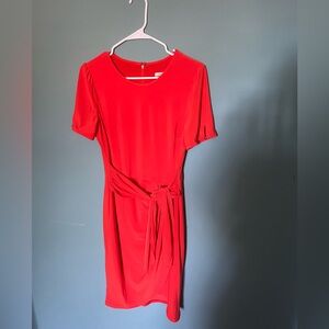 Short sleeve orange Julia Jordan waist wrap dress size 6